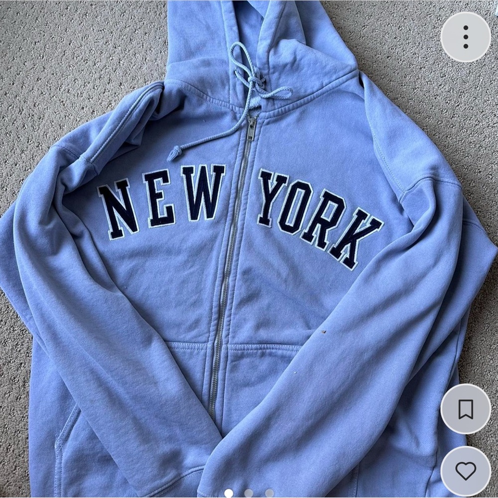 Brandy Melville Blue 'New York' Hoodie